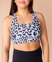 Load image into Gallery viewer, Grey Leopard Sports Bra
