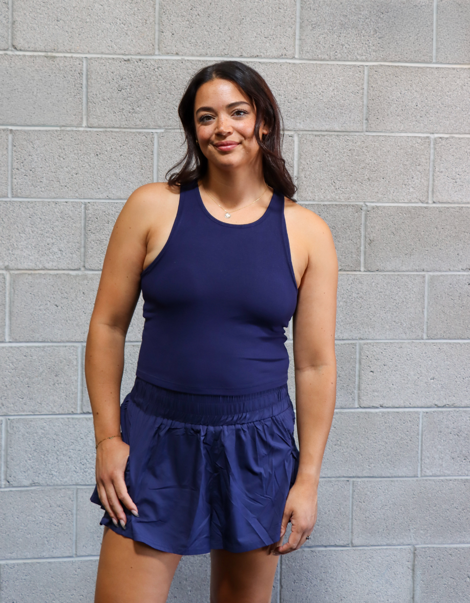 Navy Full Length Tank